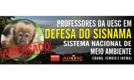 ADUSC convoca docentes para protesto em defesa Sistema Nacional de Meio Ambiente