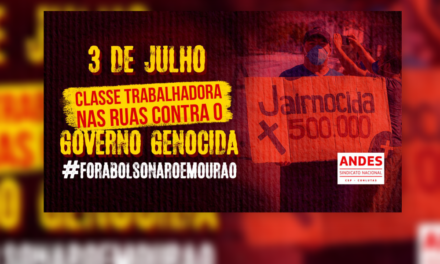 3J: ADUSC participa de Mobilização Nacional pelo Fora Bolsonaro