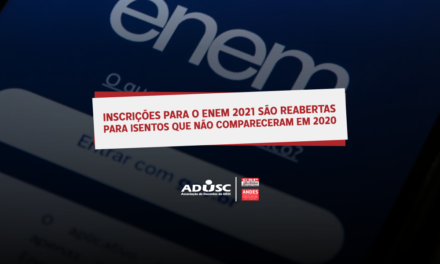 Inscrições para o ENEM 2021 são reabertas para isentos que não compareceram à edição 2020