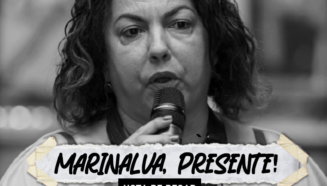 NOTA DE PESAR PELO FALECIMENTO DA PROFESSORA MARINALVA SILVA OLIVEIRA